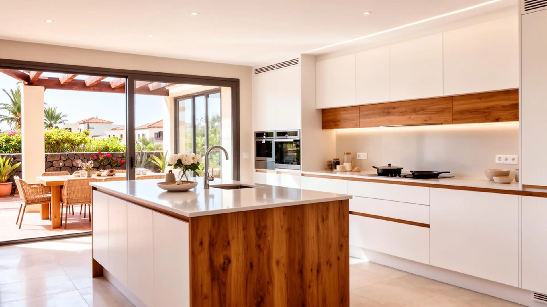 Cocina moderna reformada en Tenerife